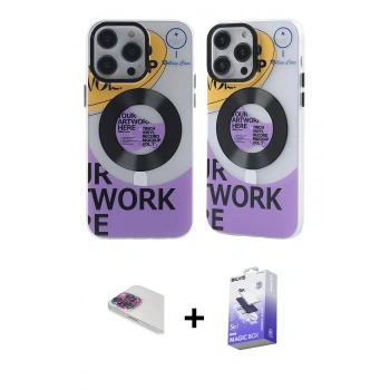 MARSİLYAN™- iPhone 13 Pro Max Kılıf Nova Doku Koleksiyonu - Siyah Bilvis 5in1 5D Magic Hayalet Cam Ekran Koruyucu + Pers Alüminyum Kamera Lens - GI