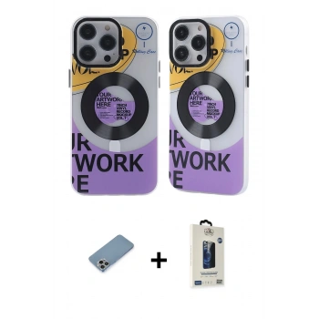 MARSİLYAN™- iPhone 13 Pro Max Kılıf Nova Doku Koleksiyonu - Siyah Bilvis Hayalet Cam Ekran Koruyucu + Shine Kamera Lens Koruma Cam - GI