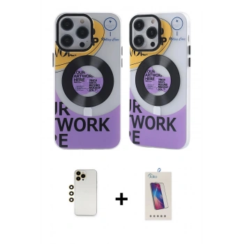 MARSİLYAN™- iPhone 13 Pro Max Kılıf Nova Doku Koleksiyonu - Siyah Joko 5D Cam + Shine Kamera Lens - GD