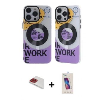 MARSİLYAN™- iPhone 13 Pro Max Kılıf Nova Doku Koleksiyonu - Siyah Joko 5D Cam + Pers Alüminyum Kamera Lens - KI