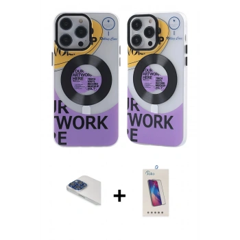MARSİLYAN™- iPhone 13 Pro Max Kılıf Nova Doku Koleksiyonu - Siyah Joko 5D Cam + Pers Alüminyum Kamera Lens - LT