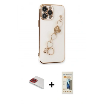 MARSİLYAN™- iPhone 13 Pro Max Kılıf Nova Işık Prime - Siyah 6D Mat Seramik Hayalet Nano Ekran Koruyucu + Pers Alüminyum Kamera Lens - KI
