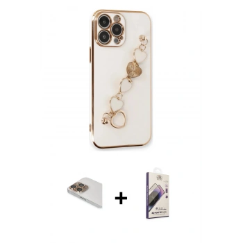MARSİLYAN™- iPhone 13 Pro Max Kılıf Nova Işık Prime - Siyah Bilvis 3D Mat Cam Ekran Koruyucu + Pers Alüminyum Kamera Lens - GD