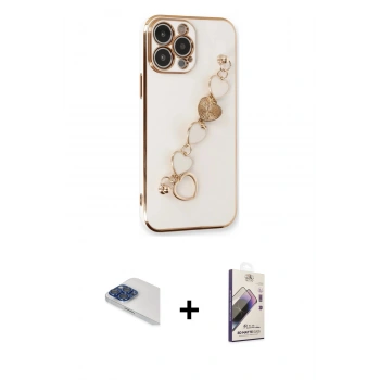 MARSİLYAN™- iPhone 13 Pro Max Kılıf Nova Işık Prime - Siyah Bilvis 3D Mat Cam Ekran Koruyucu + Pers Alüminyum Kamera Lens - LT