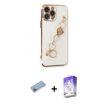 MARSİLYAN™- iPhone 13 Pro Max Kılıf Nova Işık Prime - Siyah Bilvis 5in1 3D Magic Cam Ekran Koruyucu + Shine Kamera Lens Koruma Cam - MI