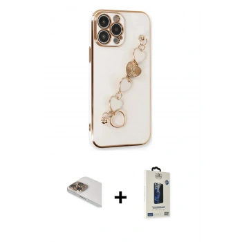 MARSİLYAN™- iPhone 13 Pro Max Kılıf Nova Işık Prime - Siyah Bilvis Hayalet Cam Ekran Koruyucu + Pers Alüminyum Kamera Lens - GD