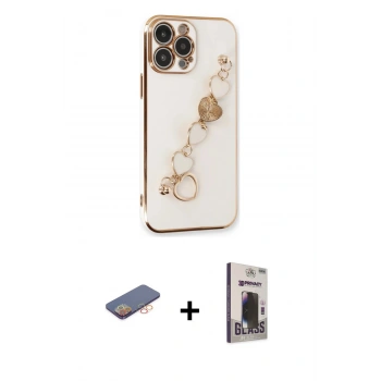 MARSİLYAN™- iPhone 13 Pro Max Kılıf Nova Işık Prime - Siyah Bilvis Hayalet Cam Ekran Koruyucu + Renkli Kamera Lens Koruma Cam - TU