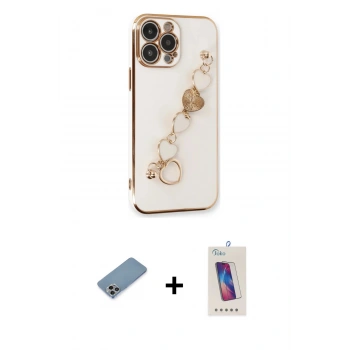 MARSİLYAN™- iPhone 13 Pro Max Kılıf Nova Işık Prime - Siyah Joko 5D Cam + Shine Kamera Lens Koruma Cam - GI