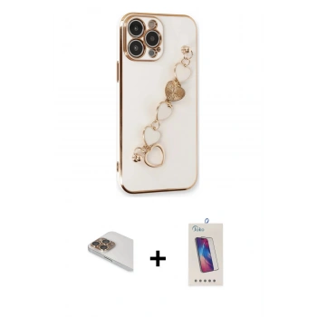 MARSİLYAN™- iPhone 13 Pro Max Kılıf Nova Işık Prime - Siyah Joko 5D Cam + Pers Alüminyum Kamera Lens - GD