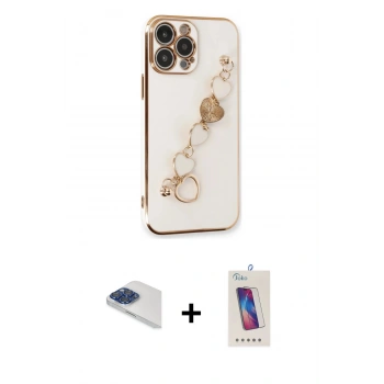 MARSİLYAN™- iPhone 13 Pro Max Kılıf Nova Işık Prime - Siyah Joko 5D Cam + Pers Alüminyum Kamera Lens - LT