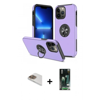 MARSİLYAN™- iPhone 13 Pro Max Kılıf Odak Form Prime - Şeffaf 360 Full Body Arka Koruyucu + Pers Alüminyum Kamera Lens - GD
