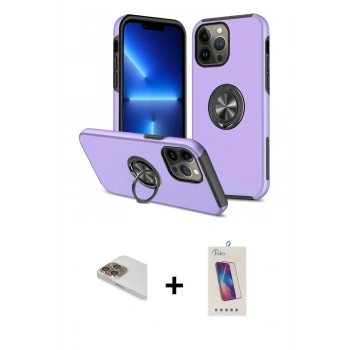 MARSİLYAN™- iPhone 13 Pro Max Kılıf Odak Form Prime - Siyah Joko 5D Cam + Pers Alüminyum Kamera Lens - GD