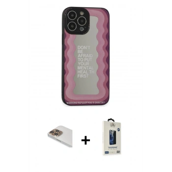 MARSİLYAN™- iPhone 13 Pro Max Kılıf Odak Klasik Serisi - Siyah Bilvis Hayalet Cam Ekran Koruyucu + Pers Alüminyum Kamera Lens - GD