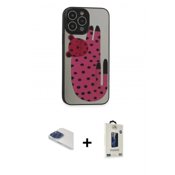 MARSİLYAN™- iPhone 13 Pro Max Kılıf Odak Klasik Serisi - Siyah Bilvis Hayalet Cam Ekran Koruyucu + Pers Alüminyum Kamera Lens - LT