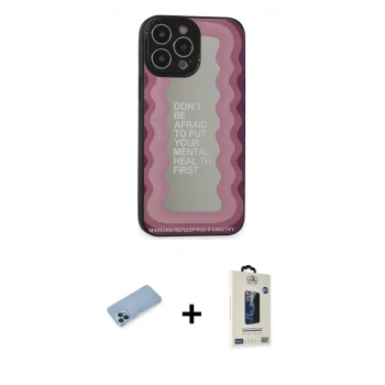 MARSİLYAN™- iPhone 13 Pro Max Kılıf Odak Klasik Serisi - Siyah Bilvis Hayalet Cam Ekran Koruyucu + Shine Kamera Lens Koruma Cam - MI