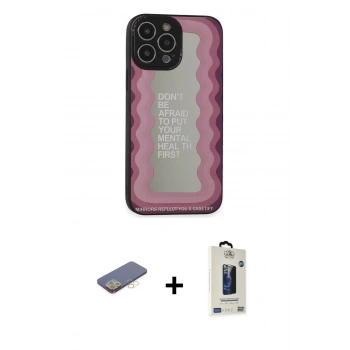 MARSİLYAN™- iPhone 13 Pro Max Kılıf Odak Klasik Serisi - Siyah Bilvis Hayalet Cam Ekran Koruyucu + Renkli Kamera Lens Koruma Cam - SI