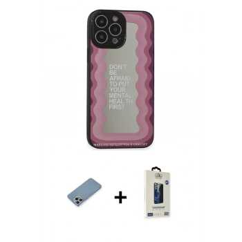 MARSİLYAN™- iPhone 13 Pro Max Kılıf Odak Klasik Serisi - Siyah Bilvis Hayalet Cam Ekran Koruyucu + Shine Kamera Lens Koruma Cam - GI