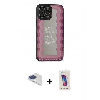 MARSİLYAN™- iPhone 13 Pro Max Kılıf Odak Klasik Serisi - Siyah Joko 5D Cam + Pers Alüminyum Kamera Lens - LT