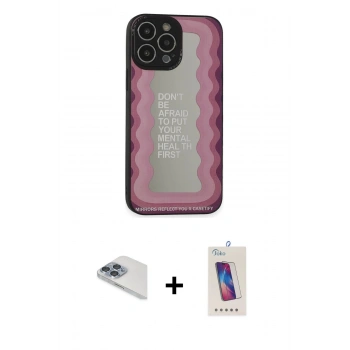 MARSİLYAN™- iPhone 13 Pro Max Kılıf Odak Klasik Serisi - Siyah Joko 5D Cam + Pers Alüminyum Kamera Lens - SABE