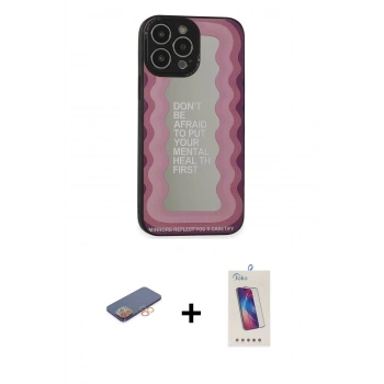 MARSİLYAN™- iPhone 13 Pro Max Kılıf Odak Klasik Serisi - Siyah Joko 5D Cam + Renkli Kamera Lens Koruma Cam - TU