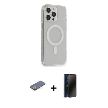 MARSİLYAN™- iPhone 13 Pro Max Kılıf Pusula Çizgi Koleksiyonu - Siyah 3D Antistatik Hayalet Cam Ekran Koruyucu + Renkli Kamera Lens Koruma Cam - SI