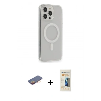 MARSİLYAN™- iPhone 13 Pro Max Kılıf Pusula Çizgi Koleksiyonu - Siyah 6D Mat Seramik Hayalet Nano Ekran Koruyucu + Renkli Kamera Lens Koruma Cam - TU