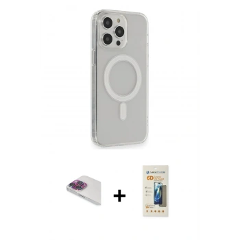 MARSİLYAN™- iPhone 13 Pro Max Kılıf Pusula Çizgi Koleksiyonu - Siyah 6D Mat Seramik Hayalet Nano Ekran Koruyucu + Pers Alüminyum Kamera Lens - GI