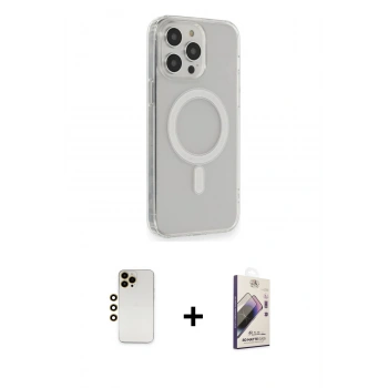MARSİLYAN™- iPhone 13 Pro Max Kılıf Pusula Çizgi Koleksiyonu - Siyah Bilvis 3D Mat Cam Ekran Koruyucu + Shine Kamera Lens - GD