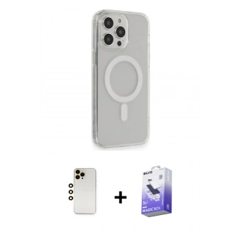 MARSİLYAN™- iPhone 13 Pro Max Kılıf Pusula Çizgi Koleksiyonu - Siyah Bilvis 5in1 5D Magic Hayalet Cam Ekran Koruyucu + Shine Kamera Lens - GD