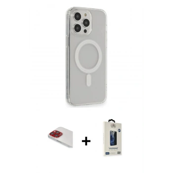 MARSİLYAN™- iPhone 13 Pro Max Kılıf Pusula Çizgi Koleksiyonu - Siyah Bilvis Hayalet Cam Ekran Koruyucu + Pers Alüminyum Kamera Lens - KI