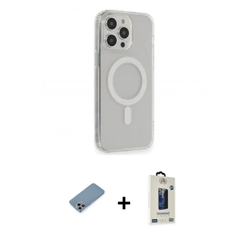 MARSİLYAN™- iPhone 13 Pro Max Kılıf Pusula Çizgi Koleksiyonu - Siyah Bilvis Hayalet Cam Ekran Koruyucu + Shine Kamera Lens Koruma Cam - GI