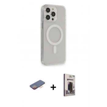 MARSİLYAN™- iPhone 13 Pro Max Kılıf Pusula Çizgi Koleksiyonu - Siyah Bilvis Hayalet Cam Ekran Koruyucu + Renkli Kamera Lens Koruma Cam - TU