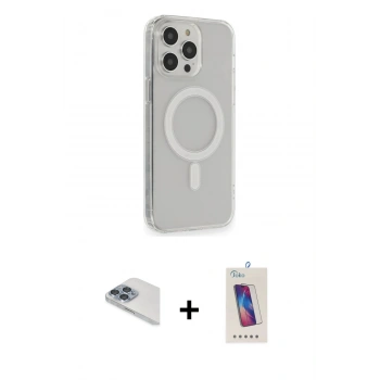 MARSİLYAN™- iPhone 13 Pro Max Kılıf Pusula Çizgi Koleksiyonu - Siyah Joko 5D Cam + Pers Alüminyum Kamera Lens - SABE