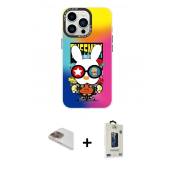 MARSİLYAN™- iPhone 13 Pro Max Kılıf Siluet Çizgi Koleksiyonu - Siyah Bilvis Hayalet Cam Ekran Koruyucu + Pers Alüminyum Kamera Lens - GD