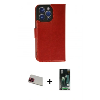 MARSİLYAN™- iPhone 13 Pro Max Kılıf Siluet Işık Serisi - Şeffaf 360 Full Body Arka Koruyucu + Rainbow Kamera Lens Koruma Cam - KI