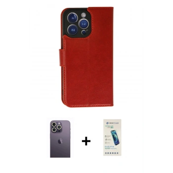 MARSİLYAN™- iPhone 13 Pro Max Kılıf Siluet Işık Serisi - Şeffaf Pasifik Cam Ekran Koruyucu + Neon Fosforlu Kamera Lens - BZ