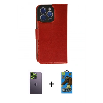MARSİLYAN™- iPhone 13 Pro Max Kılıf Siluet Işık Serisi - Siyah 18D Cam Ekran Koruyucu + Neon Fosforlu Kamera Lens - YL