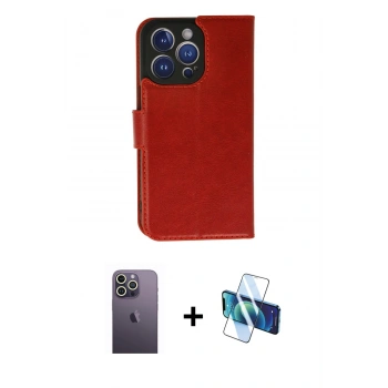 MARSİLYAN™- iPhone 13 Pro Max Kılıf Siluet Işık Serisi - Siyah 3D Antistatik Cam Ekran Koruyucu + Neon Fosforlu Kamera Lens - BZ