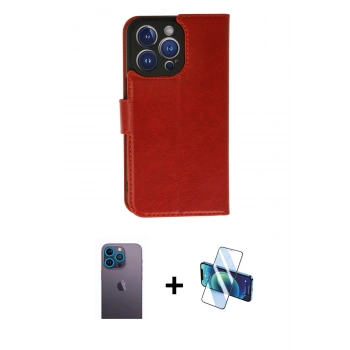MARSİLYAN™- iPhone 13 Pro Max Kılıf Siluet Işık Serisi - Siyah 3D Antistatik Cam Ekran Koruyucu + Neon Fosforlu Kamera Lens - MI