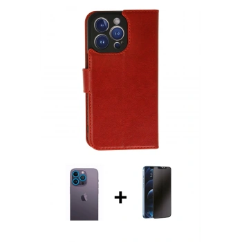 MARSİLYAN™- iPhone 13 Pro Max Kılıf Siluet Işık Serisi - Siyah 3D Antistatik Hayalet Cam Ekran Koruyucu + Neon Fosforlu Kamera Lens - MI