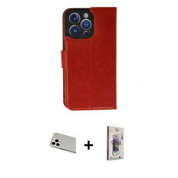 MARSİLYAN™- iPhone 13 Pro Max Kılıf Siluet Işık Serisi - Siyah Bilvis 3D Cam Ekran Koruyucu + Rainbow Kamera Lens Koruma Cam - BZ