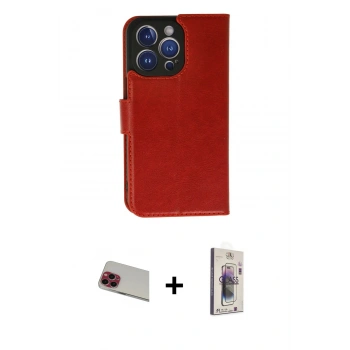 MARSİLYAN™- iPhone 13 Pro Max Kılıf Siluet Işık Serisi - Siyah Bilvis 3D Cam Ekran Koruyucu + Rainbow Kamera Lens Koruma Cam - KI