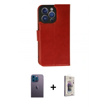 MARSİLYAN™- iPhone 13 Pro Max Kılıf Siluet Işık Serisi - Siyah Bilvis 3D Cam Ekran Koruyucu + Neon Fosforlu Kamera Lens - MI