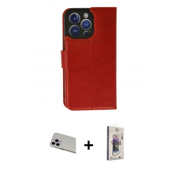 MARSİLYAN™- iPhone 13 Pro Max Kılıf Siluet Işık Serisi - Siyah Bilvis 3D Cam Ekran Koruyucu + Rainbow Kamera Lens Koruma Cam - MR