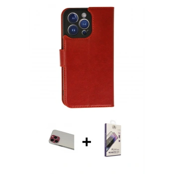 MARSİLYAN™- iPhone 13 Pro Max Kılıf Siluet Işık Serisi - Siyah Bilvis 3D Mat Cam Ekran Koruyucu + Rainbow Kamera Lens Koruma Cam - KI
