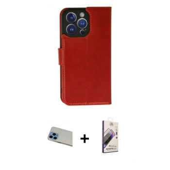 MARSİLYAN™- iPhone 13 Pro Max Kılıf Siluet Işık Serisi - Siyah Bilvis 3D Mat Cam Ekran Koruyucu + Rainbow Kamera Lens Koruma Cam - MI