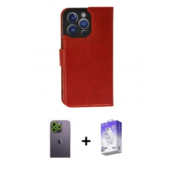 MARSİLYAN™- iPhone 13 Pro Max Kılıf Siluet Işık Serisi - Siyah Bilvis 5in1 3D Magic Cam Ekran Koruyucu + Neon Fosforlu Kamera Lens - YL