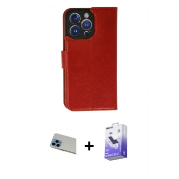 MARSİLYAN™- iPhone 13 Pro Max Kılıf Siluet Işık Serisi - Siyah Bilvis 5in1 5D Magic Hayalet Cam Ekran Koruyucu + Rainbow Kamera Lens Koruma Cam - MI
