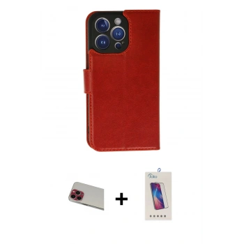 MARSİLYAN™- iPhone 13 Pro Max Kılıf Siluet Işık Serisi - Siyah Joko 5D Cam + Rainbow Kamera Lens Koruma Cam - KI