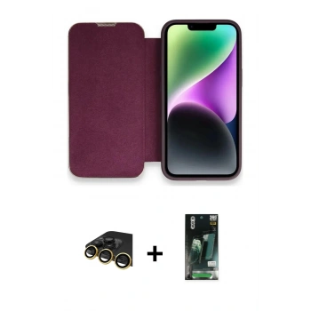 MARSİLYAN™- iPhone 13 Pro Max Kılıf Siluet Minimal Serisi - Şeffaf 360 Full Body Arka Koruyucu + Raze Metal Kamera Lens - GD